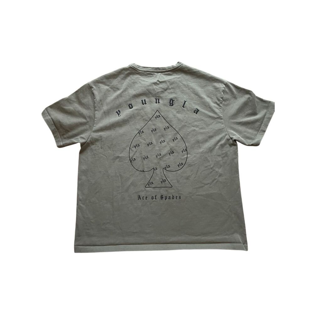 YoungLA “Ace of Spades” Graphic T-Shirt - Olive Green (XXL) - Picture 2 of 5